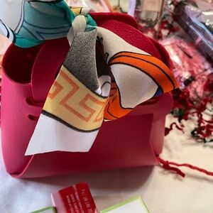 MARY KAY SATIN LIPS TRIO in a Cute Reusable Pink Bag & Twilly